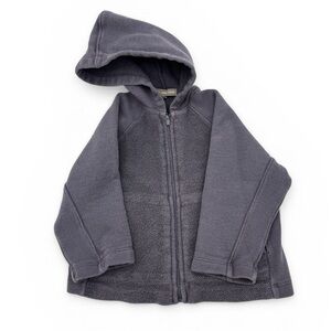 JAMES PERSE Charcoal Gray Hooded Zip Sweatshirt Baby Size 18-24